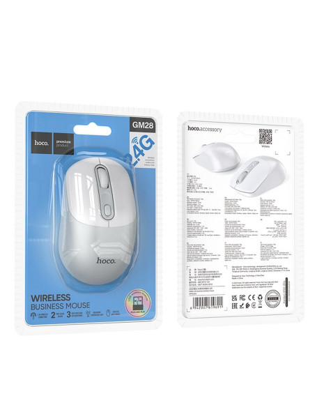HOCO wireless computer mouse 2.4G GM28 white gray