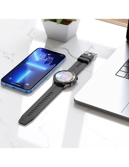 HOCO smartwatch with call function Y7 Pro metal gray