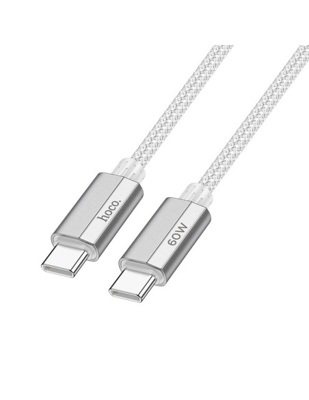 Câble HOCO Type C à Type C PD QC3.0 3A 60W U134 1,2 m gris