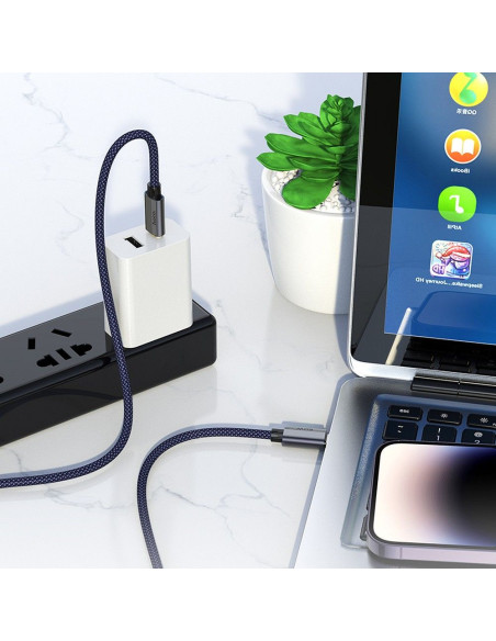 HOCO cable Type C to Type C PD QC3.0 3A 60W U134 1,2 m dark blue