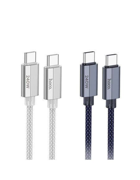 Câble HOCO Type C à Type C PD QC3.0 5A 240W U134 1,8 m bleu foncé