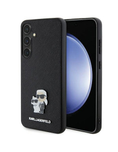 Véritable KARL LAGERFELD Case KLHCS24SPSAKCMPK pour SAMSUNG S24 (SAFFIANO KC PIN) noir