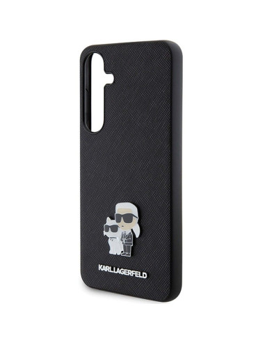 Véritable KARL LAGERFELD Case KLHCS24SPSAKCMPK pour SAMSUNG S24 (SAFFIANO KC PIN) noir