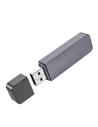 HOCO lecteur de cartes mémoire 2en1 USB A 2.0 HB45 gris