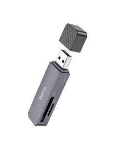 HOCO lecteur de cartes mémoire 2en1 USB A 3.0 HB45 gris