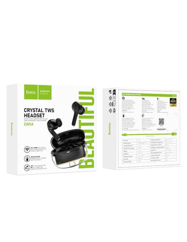 Écouteurs sans fil bluetooth HOCO TWS EW54 noir