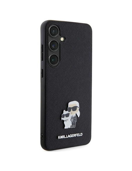 Véritable KARL LAGERFELD Case KLHCS24MPSAKCMPK pour SAMSUNG S24 Plus (SAFFIANO KC PIN) noir