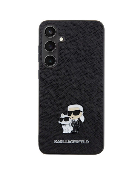 Véritable KARL LAGERFELD Case KLHCS24MPSAKCMPK pour SAMSUNG S24 Plus (SAFFIANO KC PIN) noir