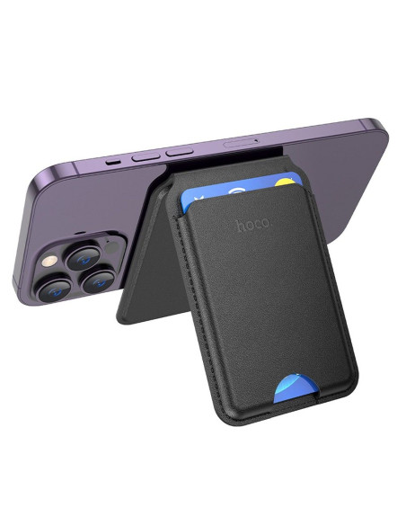 Portefeuille magnétique HOCO compatible avec MagSafe GT3 noir