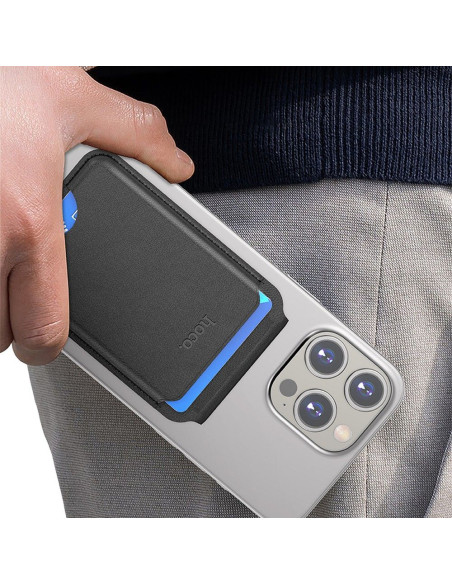 Portefeuille magnétique HOCO compatible avec MagSafe GT3 noir