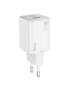 HOCO USB A + Type C PD QC 3A 20W Chargeur secteur N41 blanc 2