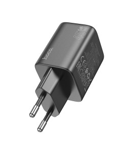 Chargeur HOCO 2 x Type C PD QC 45W GaN N42 noir 2