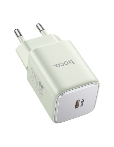 Chargeur HOCO Type C PD QC 30W GaN N43 vert