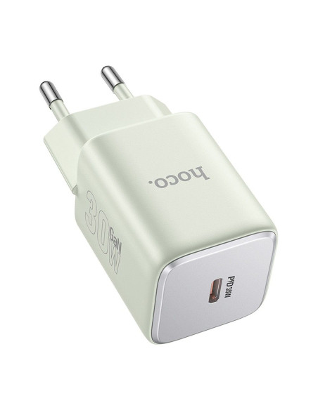 Chargeur HOCO Type C PD QC 30W GaN N43 vert