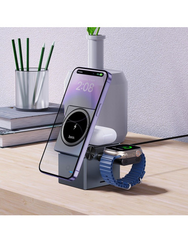 HOCO wireless charger 3in1 compatible with MagSafe 15W CQ8 black