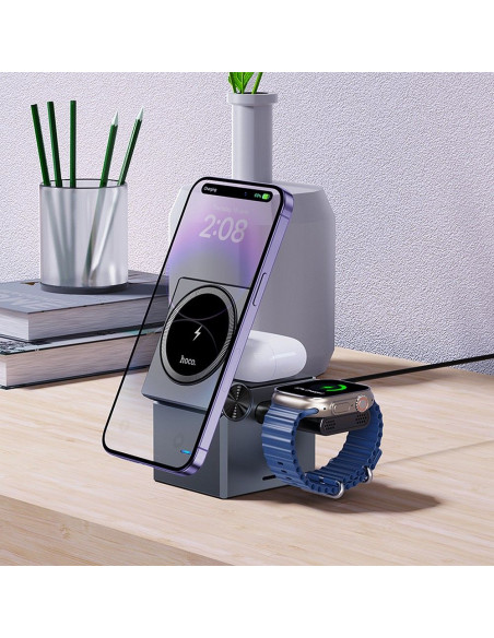 HOCO wireless charger 3in1 compatible with MagSafe 15W CQ8 black