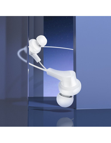 HOCO wire earphones Type C with microphone M114 white