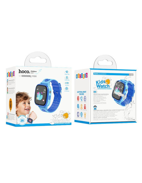 HOCO smartwatch for kids with call function Y100 blue