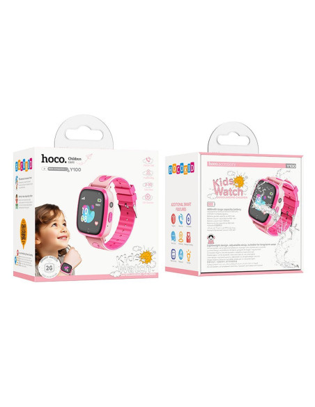 HOCO smartwatch for kids with call function Y100 pink