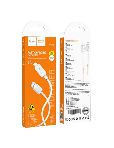 HOCO cable USB A to Lightning 2,4A X107 1 m white