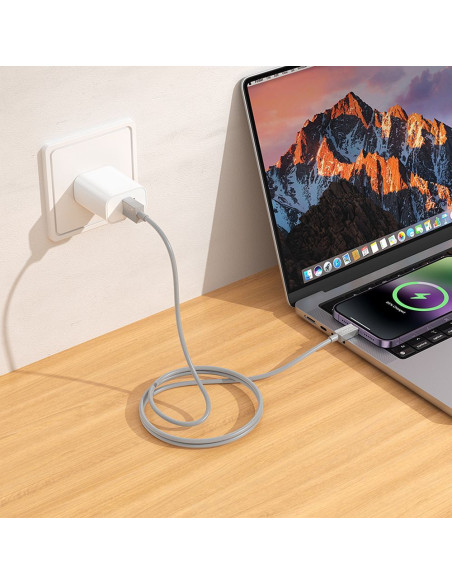HOCO cable USB A to Lightning 2,4A X107 1 m gray