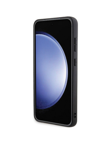 Véritable KARL LAGERFELD Case KLHCS24MGSAKCPK pour SAMSUNG S24 Plus (GRIPSTAND SAFFIANO KC PINS) noir