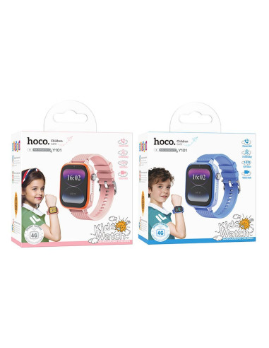 HOCO smartwatch for kids with call function 4G Y101 blue