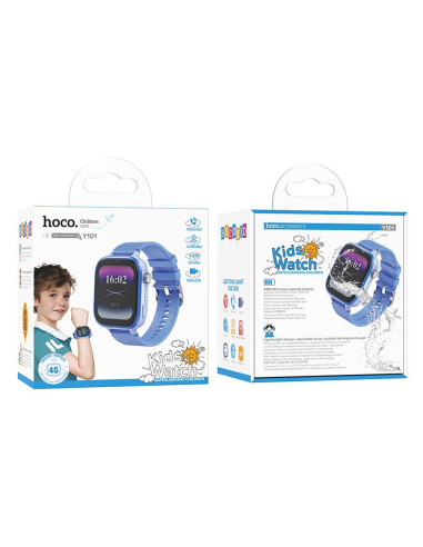 HOCO smartwatch for kids with call function 4G Y101 blue