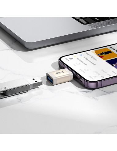 HOCO adapter OTG Lightning (male) to USB A (female) UA31A gray
