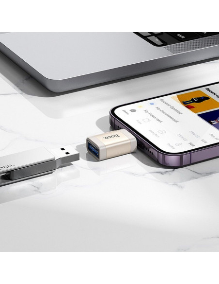 HOCO adapter OTG Lightning (male) to USB A (female) UA31A gray
