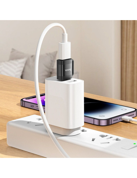 HOCO adapter OTG Type C (male) to USB A (female) 3A UA31C black