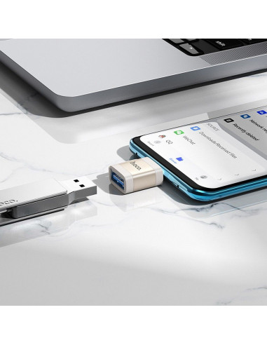 HOCO adapter OTG Type C (male) to USB A (female) 3A UA31C gray