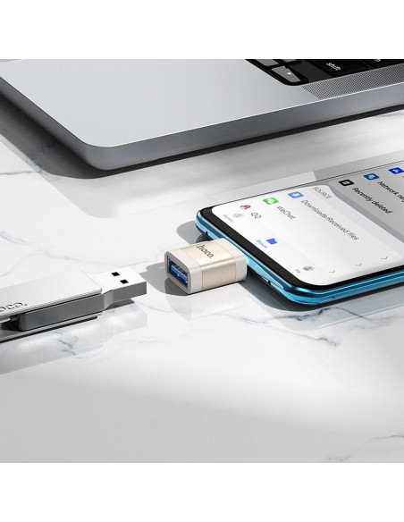 HOCO adapter OTG Type C (male) to USB A (female) 3A UA31C gray