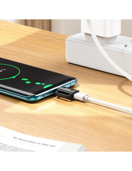 Adaptateur HOCO OTG Type C (mâle) vers Lightning (femelle) 3A UA31E noir