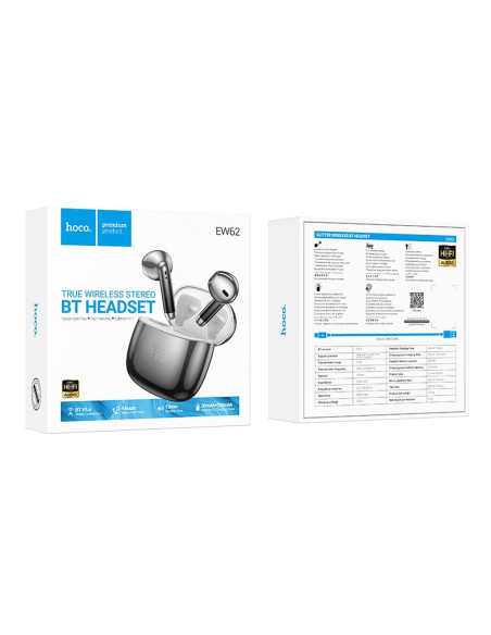 Écouteurs sans fil bluetooth HOCO TWS EW62 noir