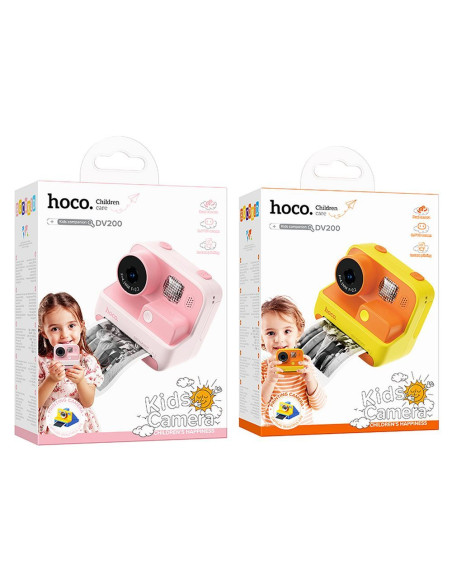 HOCO digital kids camera with printer DV200 pink