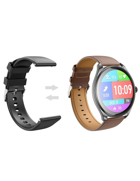 HOCO smartwatch avec fonction de conversation AMOLED Y22 noir