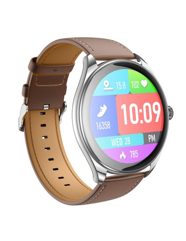 HOCO smartwatch avec fonction de conversation AMOLED Y22 argenté