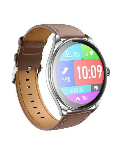 HOCO smartwatch avec fonction de conversation AMOLED Y22 argenté