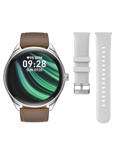 HOCO smartwatch avec fonction de conversation AMOLED Y22 argenté