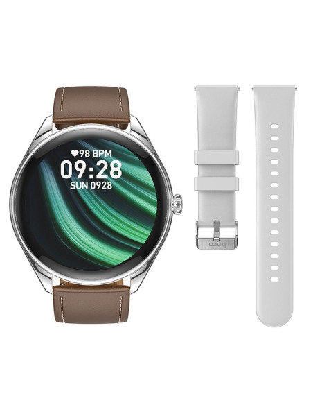 HOCO smartwatch avec fonction de conversation AMOLED Y22 argenté