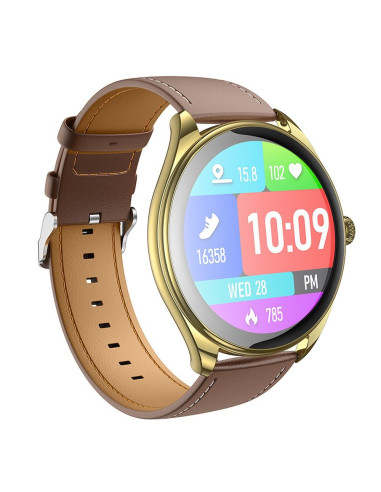 HOCO smartwatch avec fonction de conversation AMOLED Y22 champagne gold