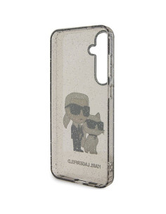 Véritable KARL LAGERFELD Case KLHCS24MHNKCTGK pour SAMSUNG S24 Plus (IML GLIT NFT K&C) noir 2