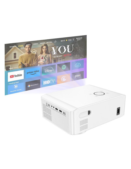 HOCO projector with Android software Wi-Fi Bluetooth 1080P DT3 white
