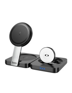 HOCO foldable wireless chrger 3in1 compatible with Apple Watch 15W CQ11 black 2