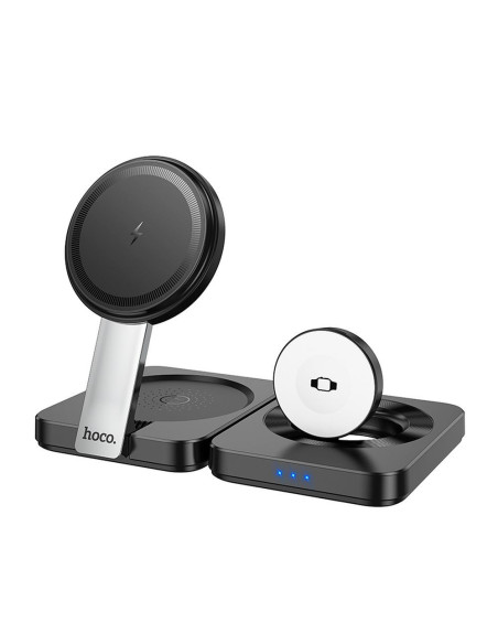 HOCO foldable wireless chrger 3in1 compatible with Apple Watch 15W CQ11 black