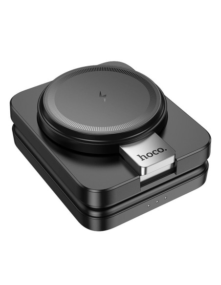 HOCO foldable wireless chrger 3in1 compatible with Apple Watch 15W CQ11 black