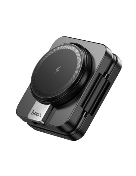 HOCO foldable wireless chrger 3in1 compatible with Apple Watch 15W CQ11 black