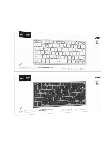 HOCO wireless keyboard QWERTY GM32 silver
