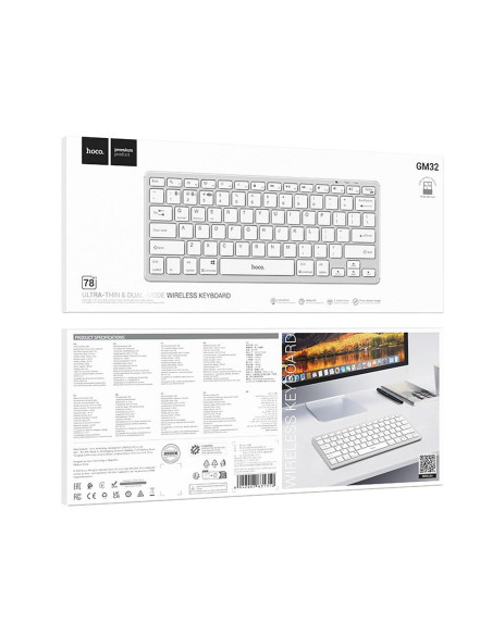 HOCO wireless keyboard QWERTY GM32 silver